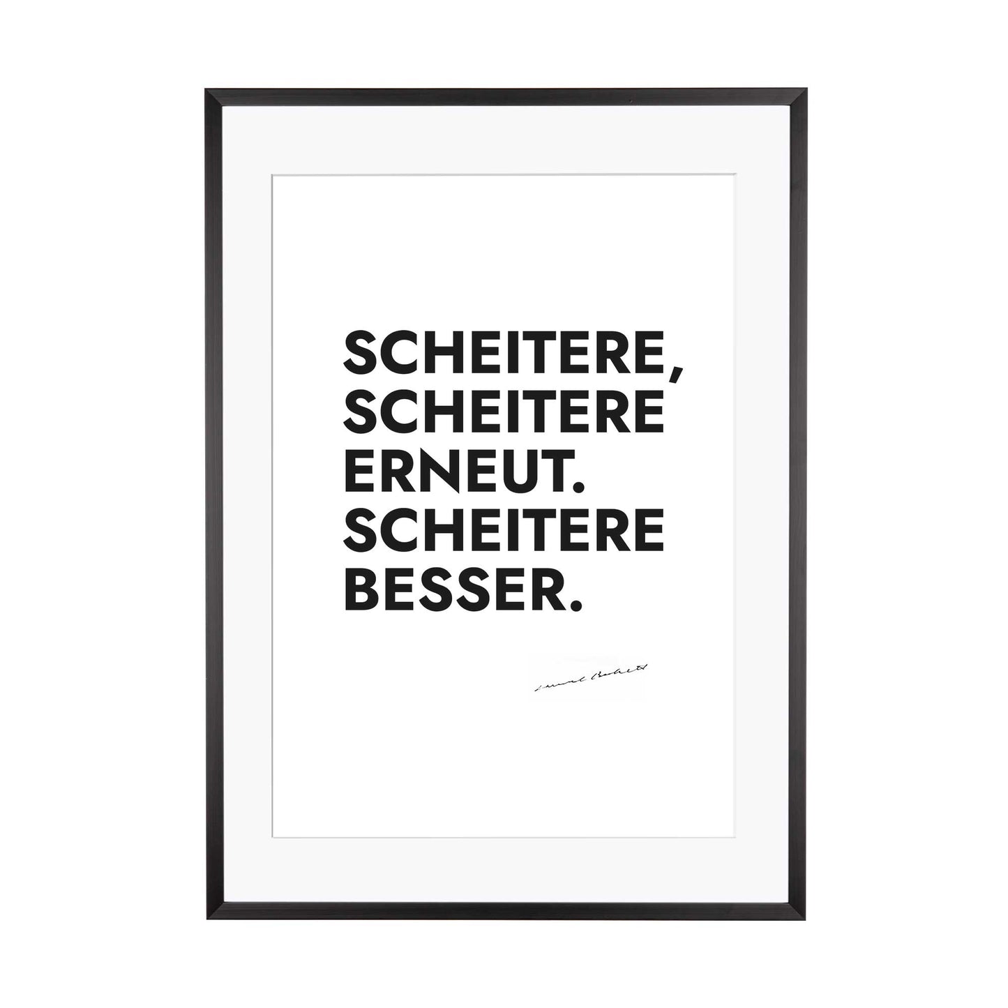 Art Print | scheitere besser - Zitat Samuel Beckett