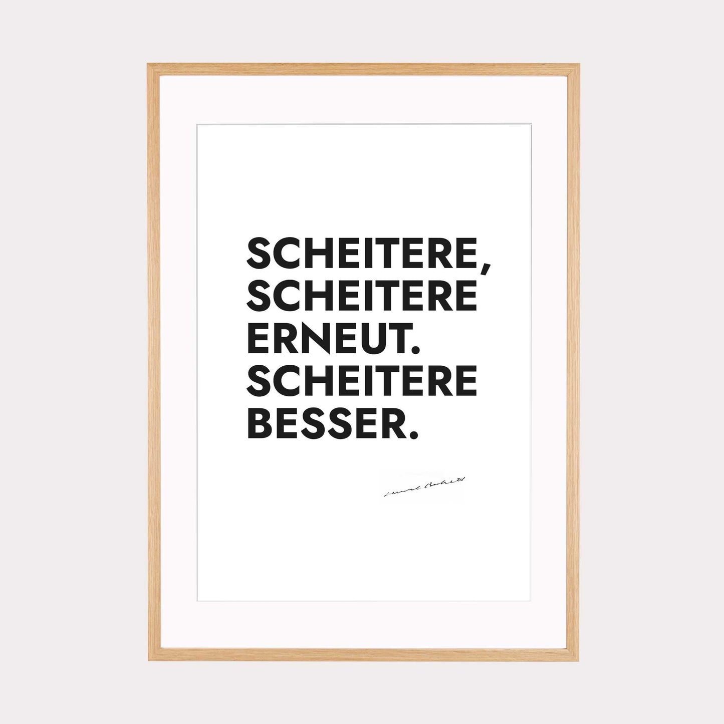 Art Print | scheitere besser - Zitat Samuel Beckett