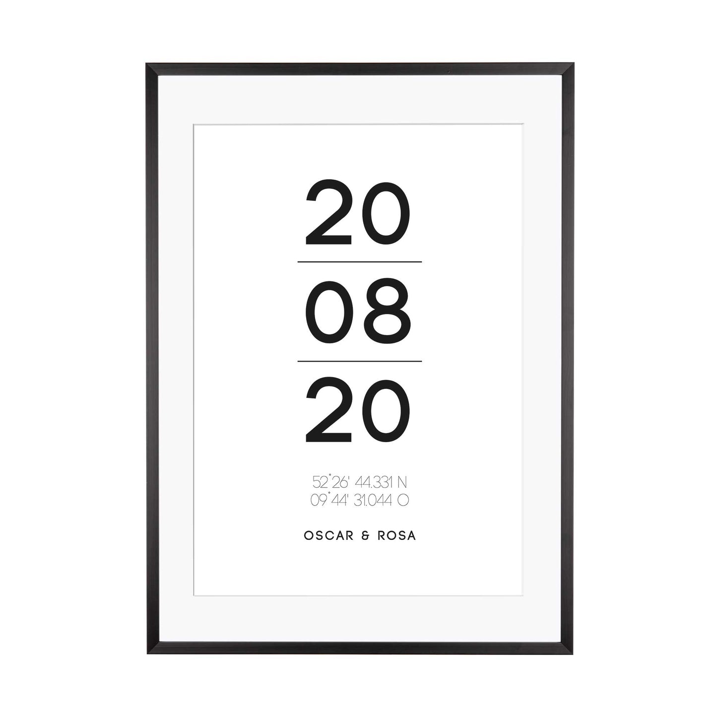 Laden Sie das Bild in den Galerie-Viewer, Print personalisierbar | Save The date #1 - Datum &amp;amp; Koordinaten
