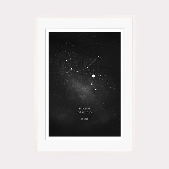 Laden Sie das Bild in den Galerie-Viewer, Print personalisierbar | Sternzeichen Schütze - Sternenhimmel
