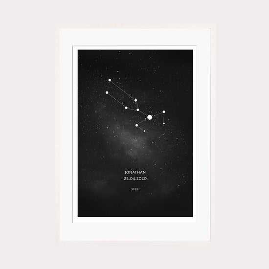 Laden Sie das Bild in den Galerie-Viewer, Print personalisierbar | Sternzeichen Stier - Sternenhimmel
