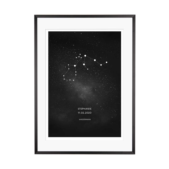 Laden Sie das Bild in den Galerie-Viewer, Print personalisierbar | Sternzeichen Wassermann - Sternenhimmel
