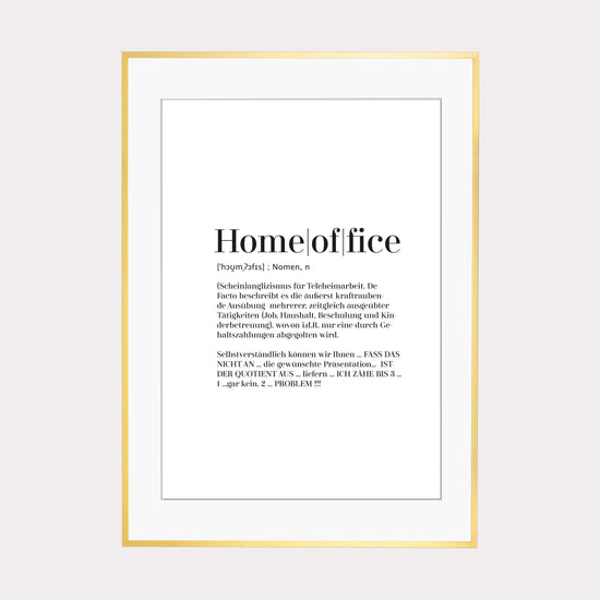 Art Print | Homeoffice - Worterklärung Definition à la Duden