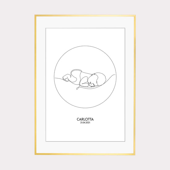 Print personalisierbar | Outlines - Baby #1