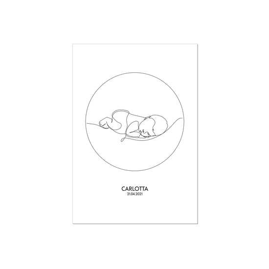 Print personalisierbar | Outlines - Baby #1