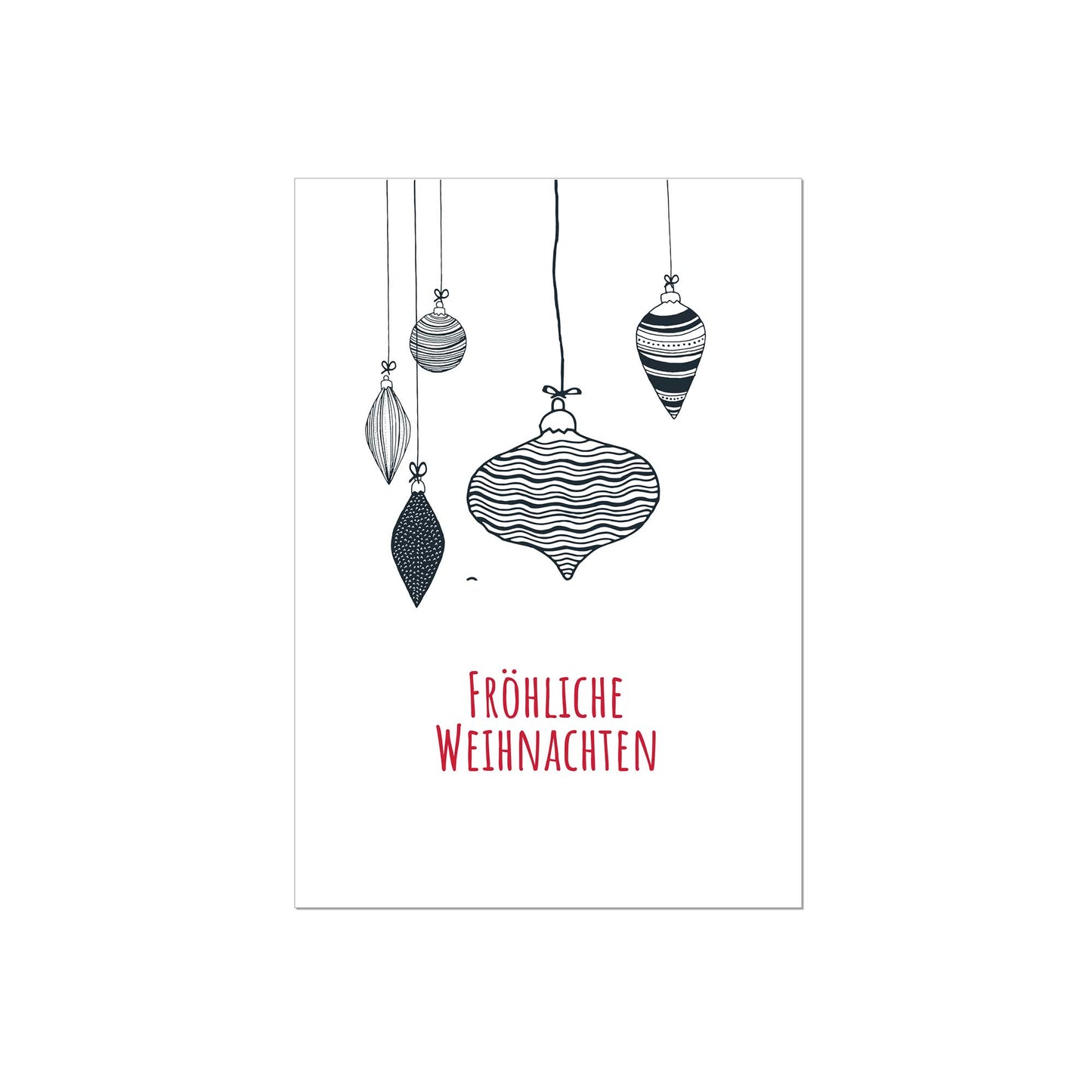 Art Card | Weihnachtskarte Kugeln