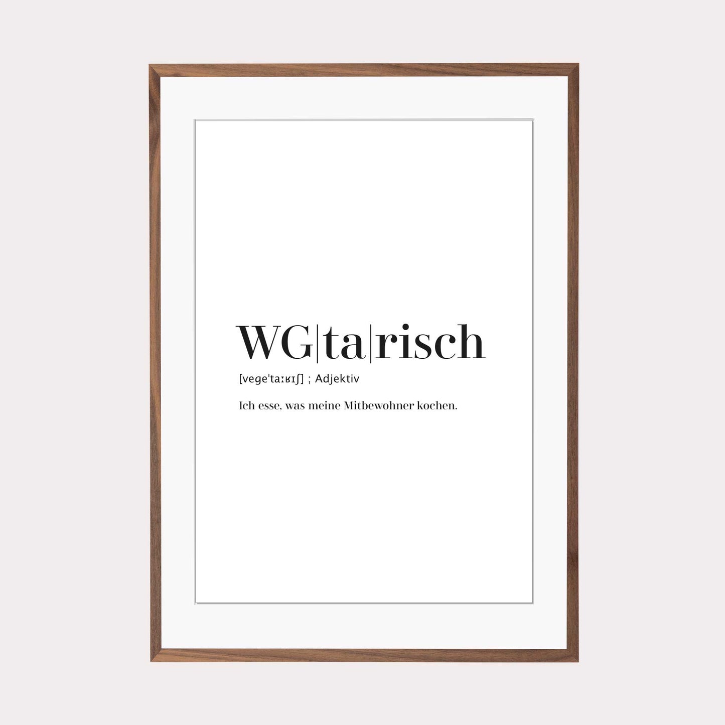 Art Print | WGtarisch - Worterklärung Definition à la Duden