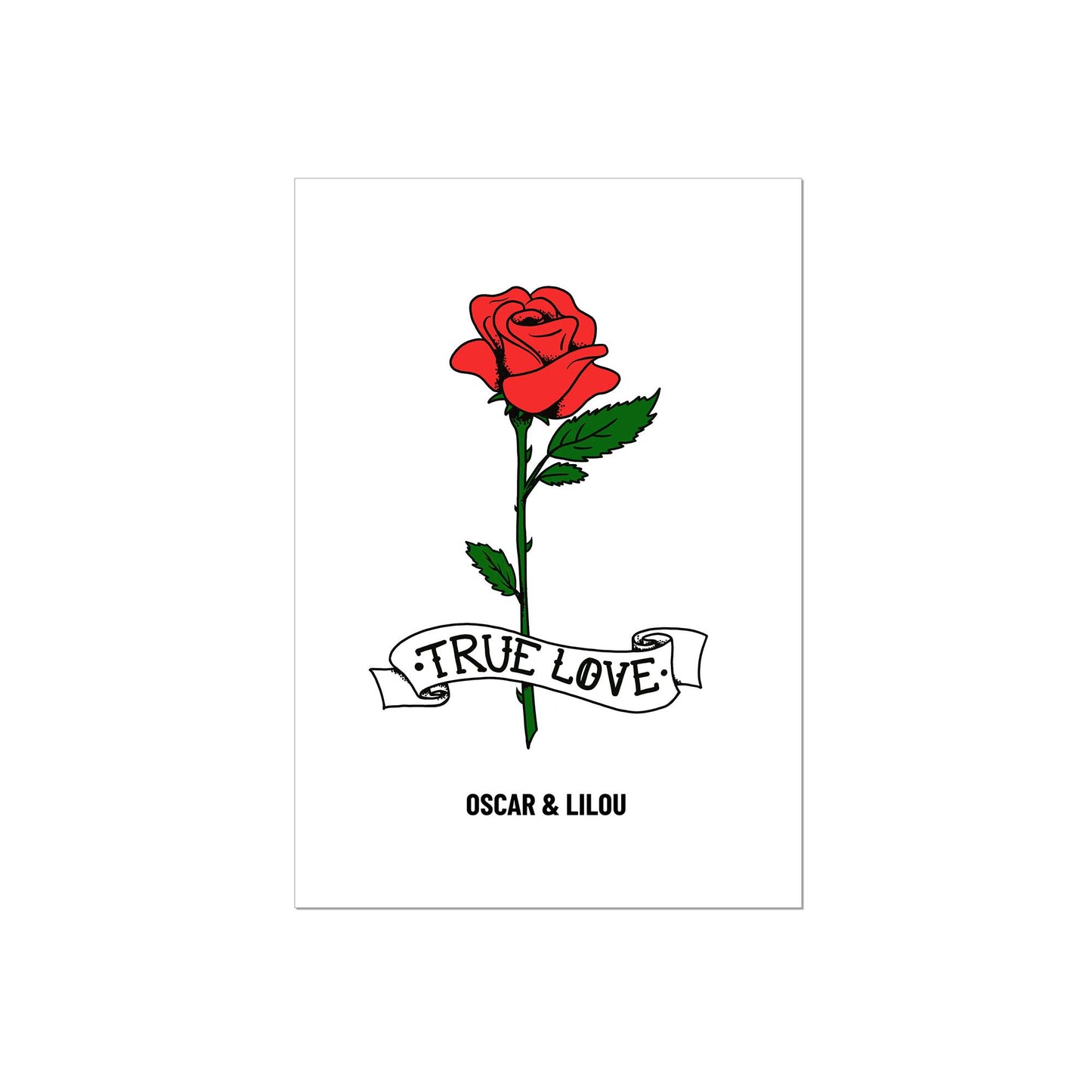 Graffiti Art | True Love Rose #1 personalisierbar