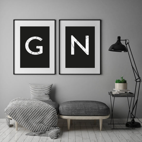 Art Print | "Marble F" - Buchstabe Alphabet