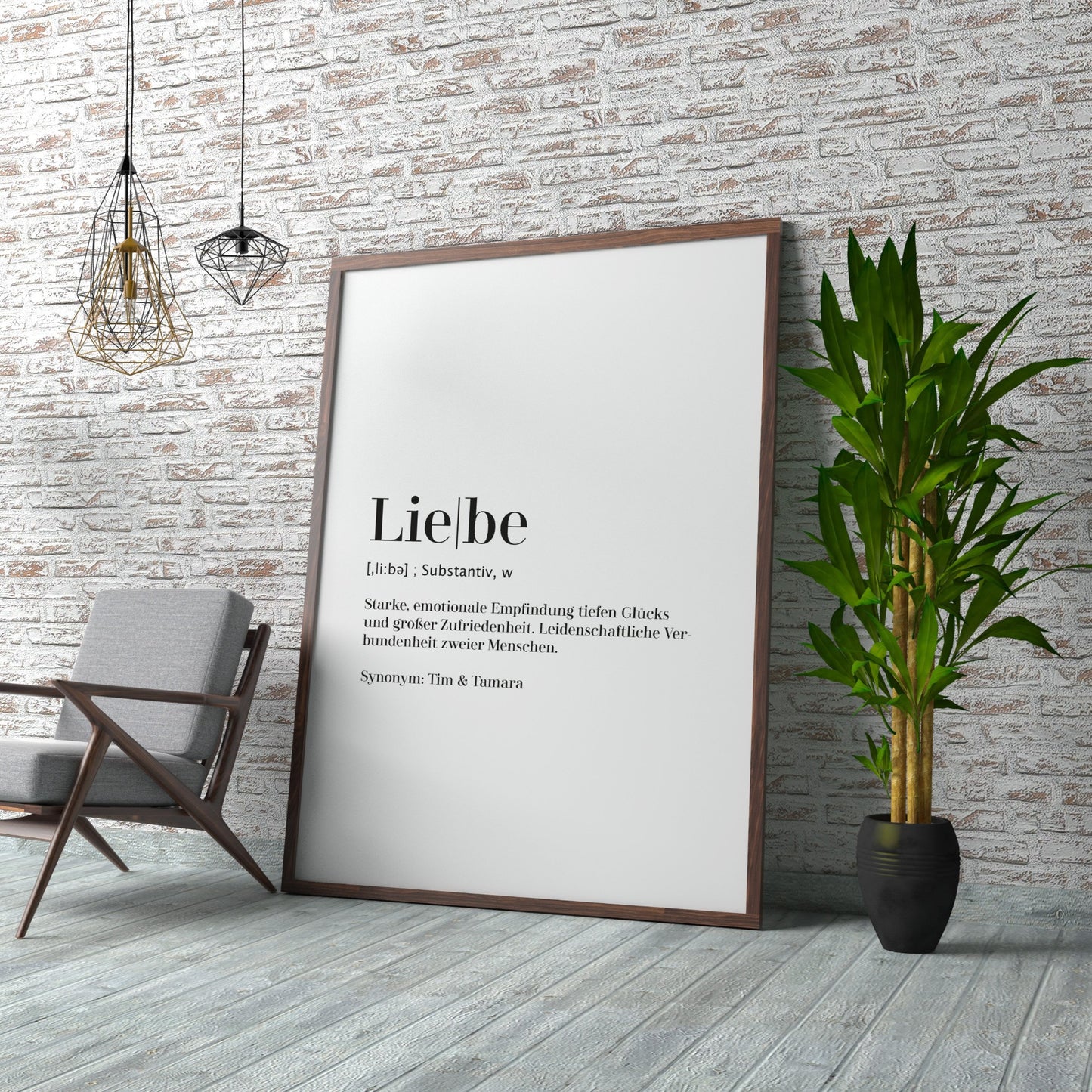 Art Print | Liebe - Worterklärung Definition à la Duden